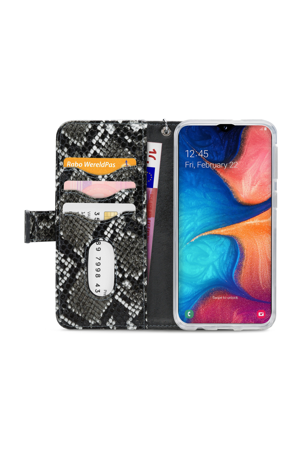 Mobilize 2In1 Gelly Zipper Case Samsung Galaxy A20E Black/Snake - Afbeelding 3