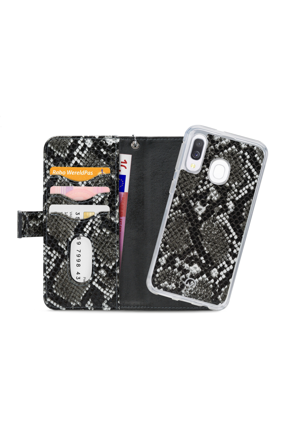 Mobilize 2In1 Gelly Zipper Case Samsung Galaxy A20E Black/Snake - Afbeelding 4