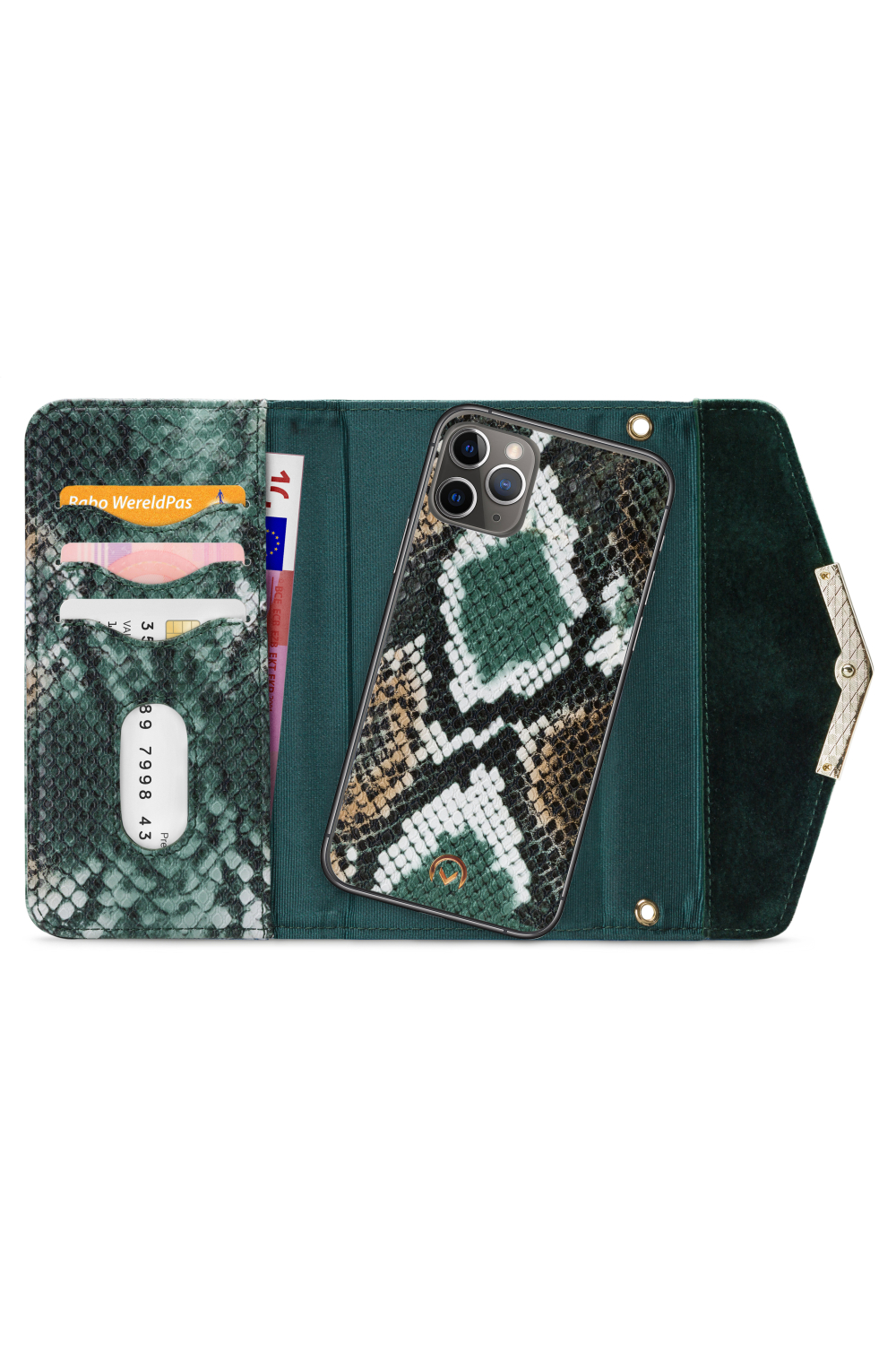 Mobilize 2In1 Gelly Velvet Clutch For Apple Iphone 11 Pro Green Snake - Afbeelding 4