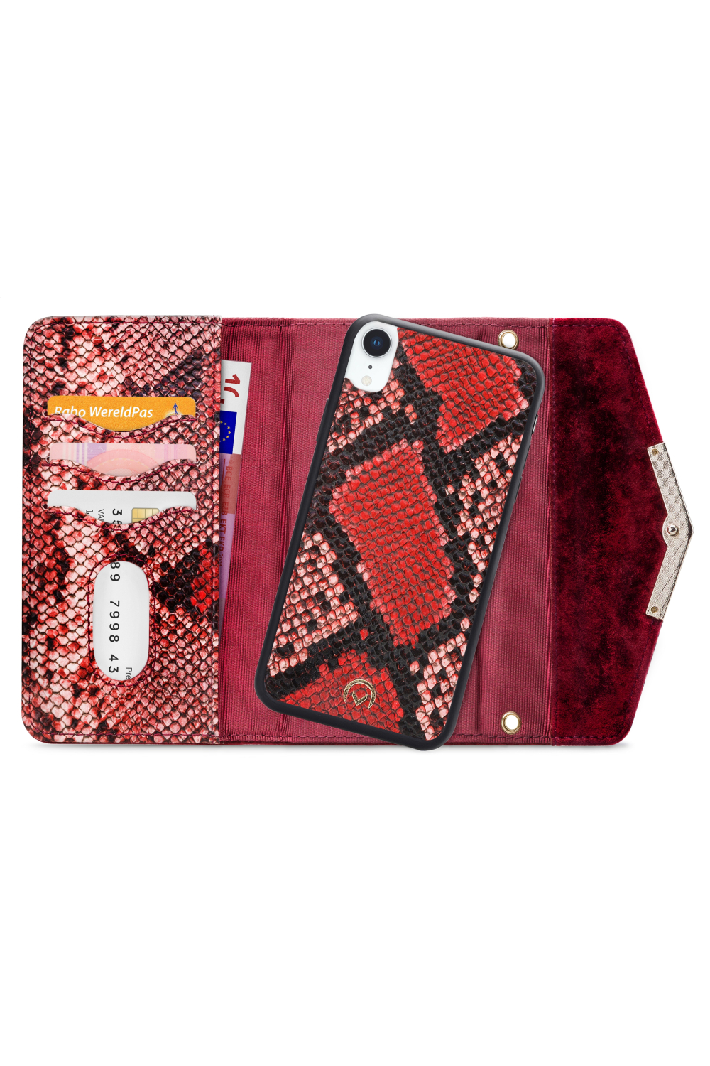 Mobilize 2In1 Gelly Velvet Clutch For Apple Iphone Xr Red Snake - Afbeelding 4
