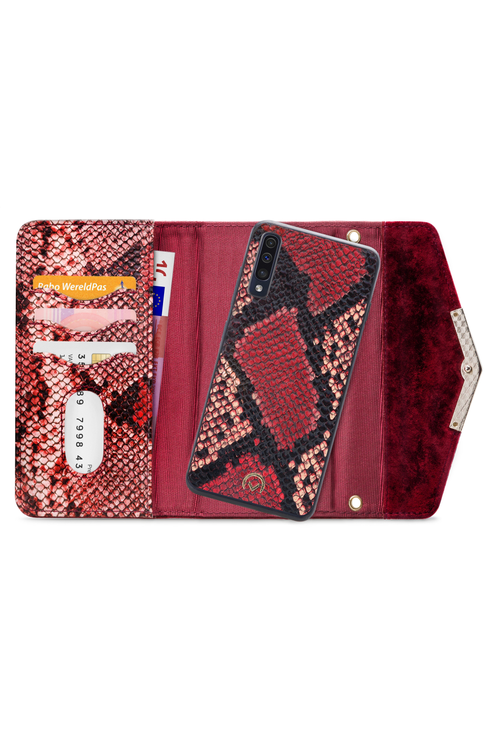 Mobilize 2In1 Gelly Velvet Clutch For Samsung Galaxy A30S/A50 Red Snake - Afbeelding 4