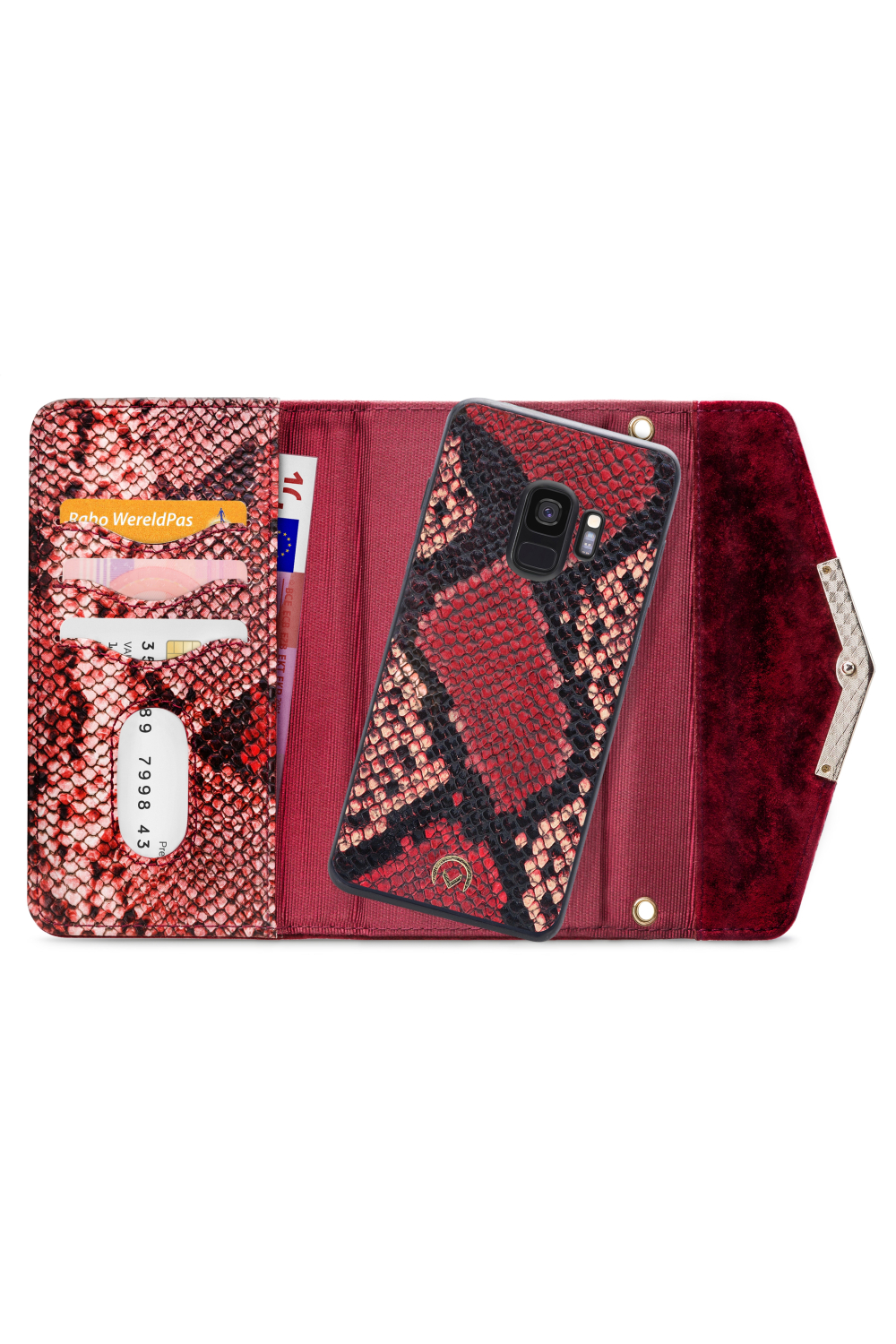 Mobilize 2In1 Gelly Velvet Clutch For Samsung Galaxy S9 Red Snake - Afbeelding 4