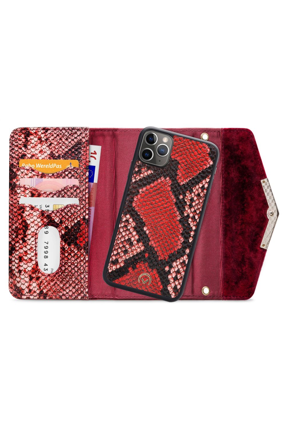 Mobilize 2In1 Gelly Velvet Clutch For Apple Iphone 11 Pro Red Snake - Afbeelding 4