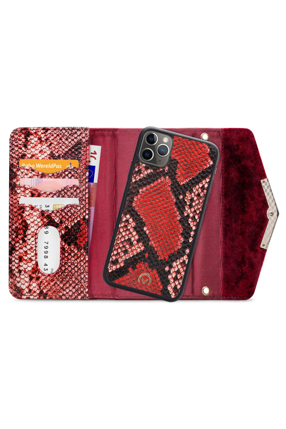 Mobilize 2In1 Gelly Velvet Clutch For Apple Iphone 11 Pro Max Red Snake - Afbeelding 4