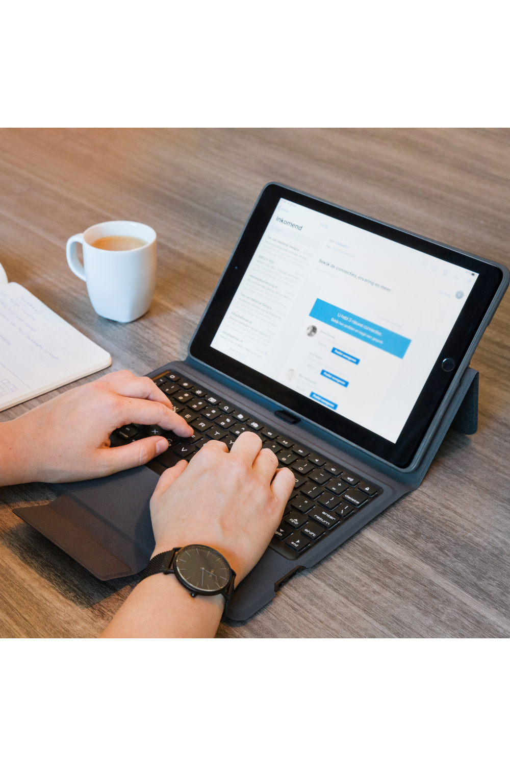 Mobilize Ultimate Bluetooth Keyboard Case Apple Ipad Air 10.5 2019/Pro 10.5 Black Qwerty - Afbeelding 7