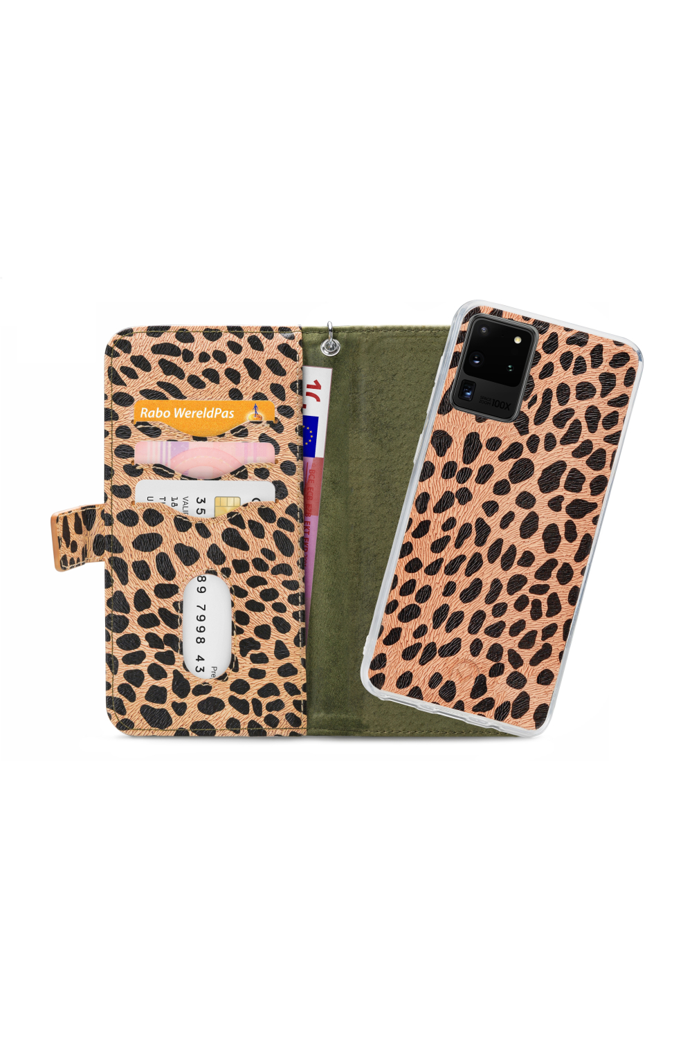 Mobilize 2In1 Gelly Zipper Case Samsung Galaxy S20 Ultra/S20 Ultra 5G Olive/Leopard - Afbeelding 4