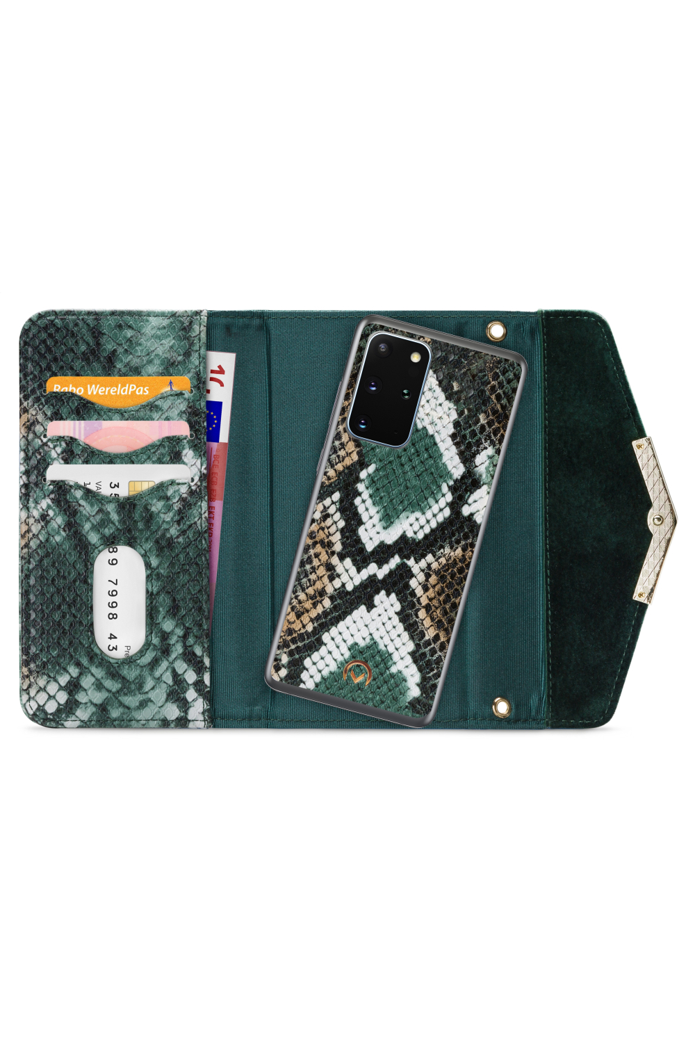 Mobilize 2In1 Gelly Velvet Clutch For Samsung Galaxy S20+/S20+ 5G Green Snake - Afbeelding 4