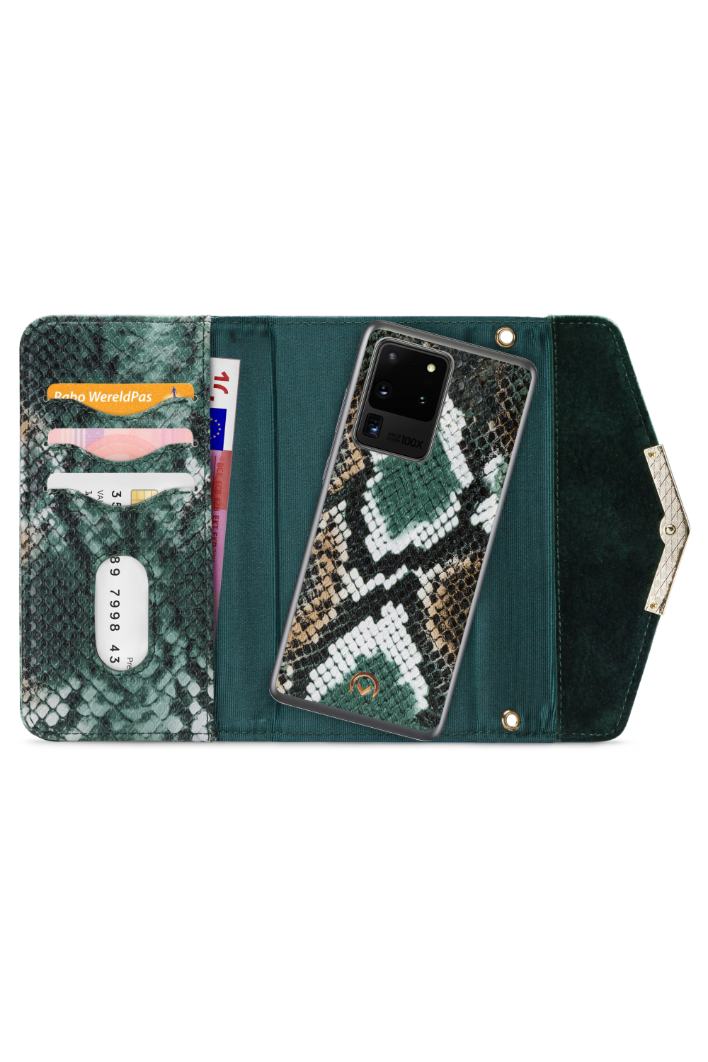 Mobilize 2In1 Gelly Velvet Clutch For Samsung Galaxy S20 Ultra/S20 Ultra 5G Green Snake - Afbeelding 4