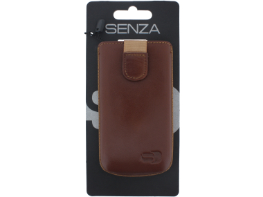 Senza Leather Slide Case Cognac Size S