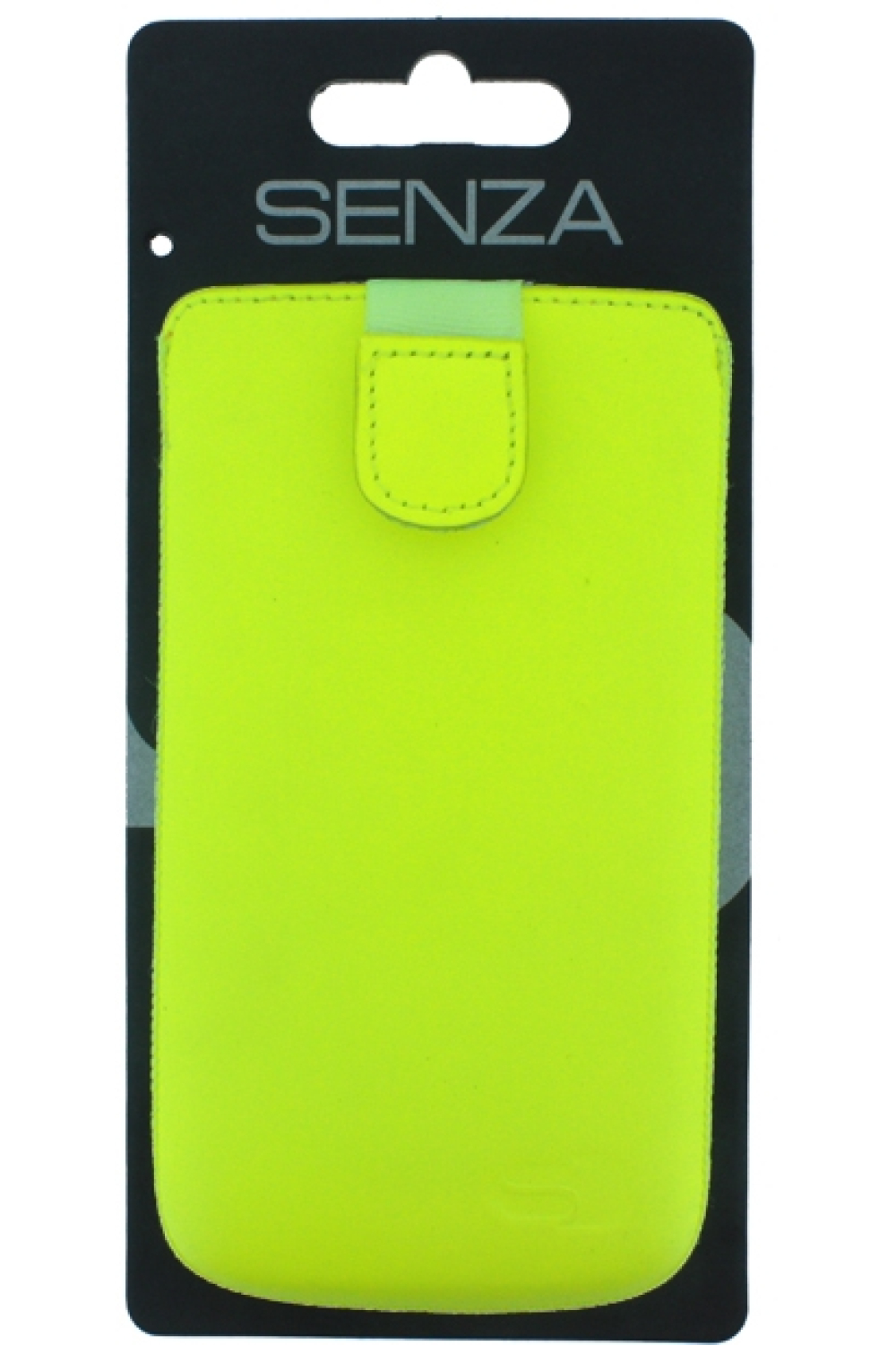 Senza Leather Slide Case Neon Yellow Size Xxl