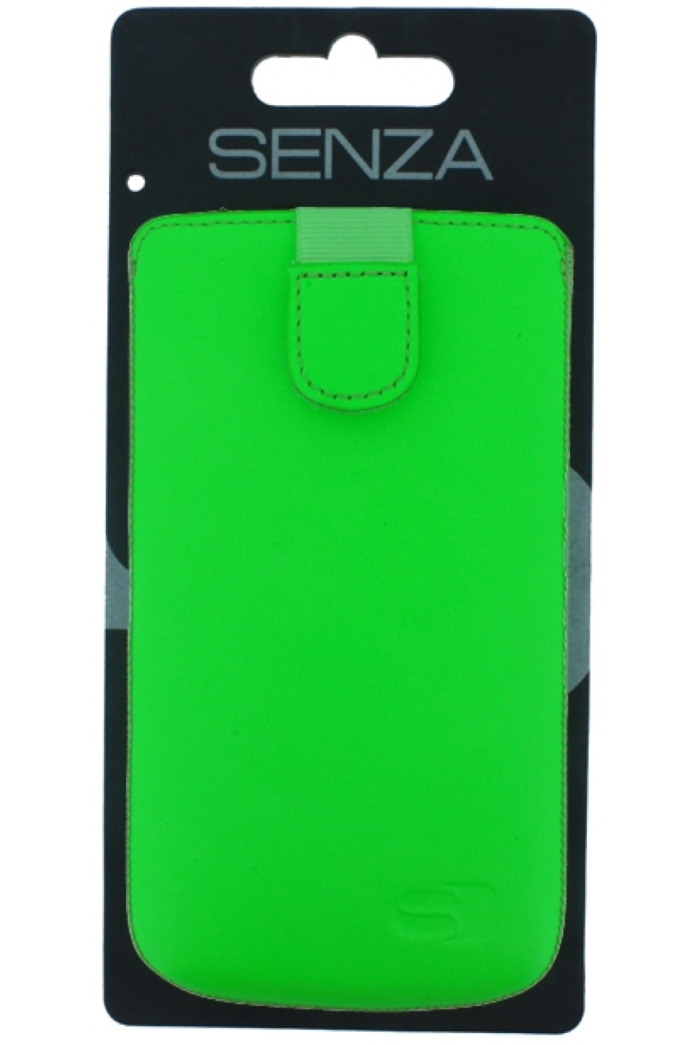 Senza Leather Slide Case Neon Green Size Xxl