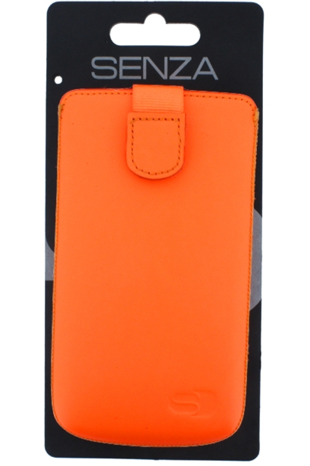 Senza Leather Slide Case Neon Orange Size Xxl