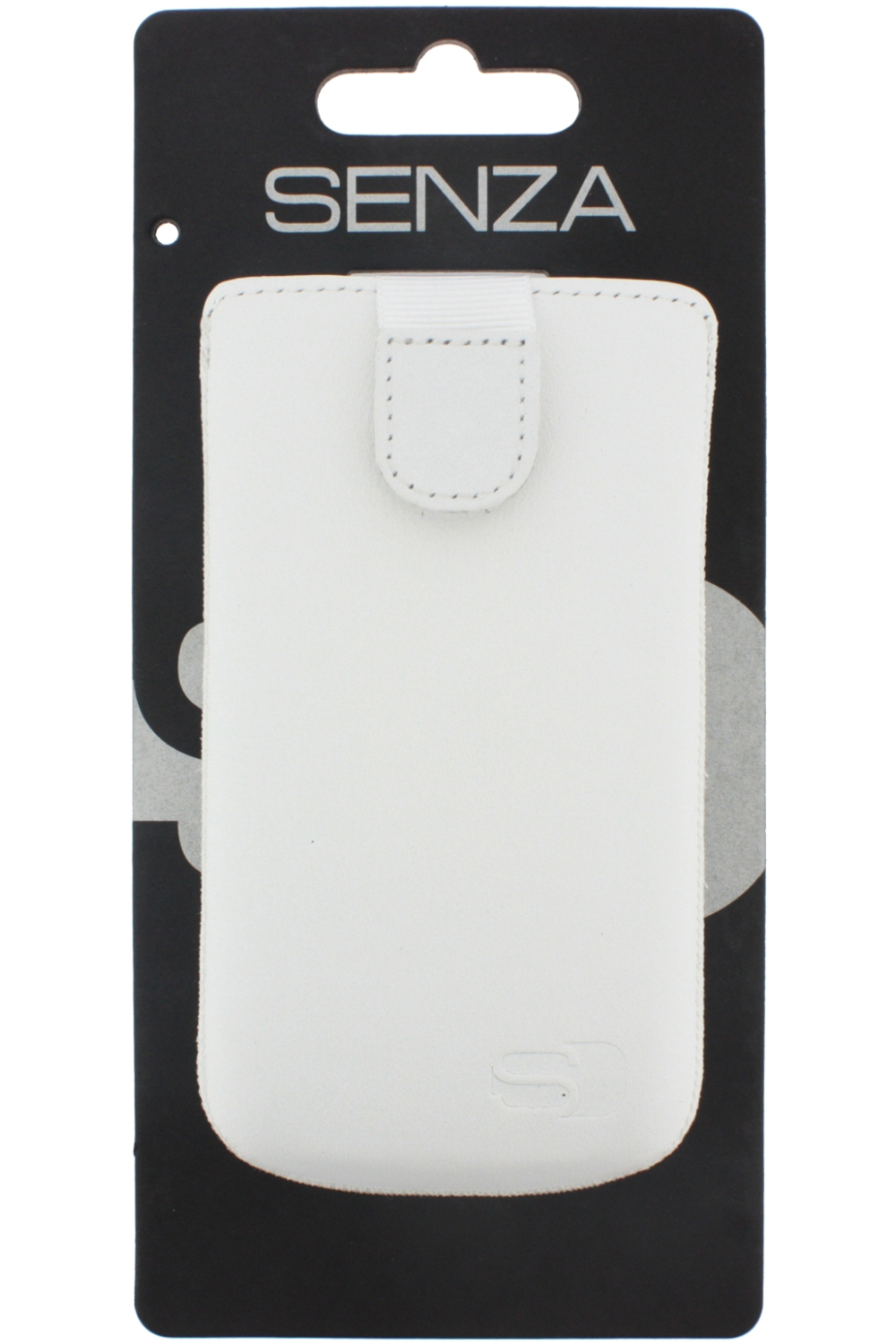 Senza Leather Slide Case White Size M