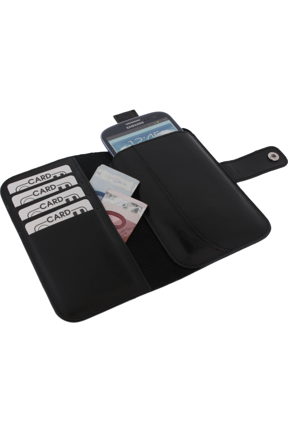 Senza Leather Wallet Slide Case Black Size Xxl - Afbeelding 4