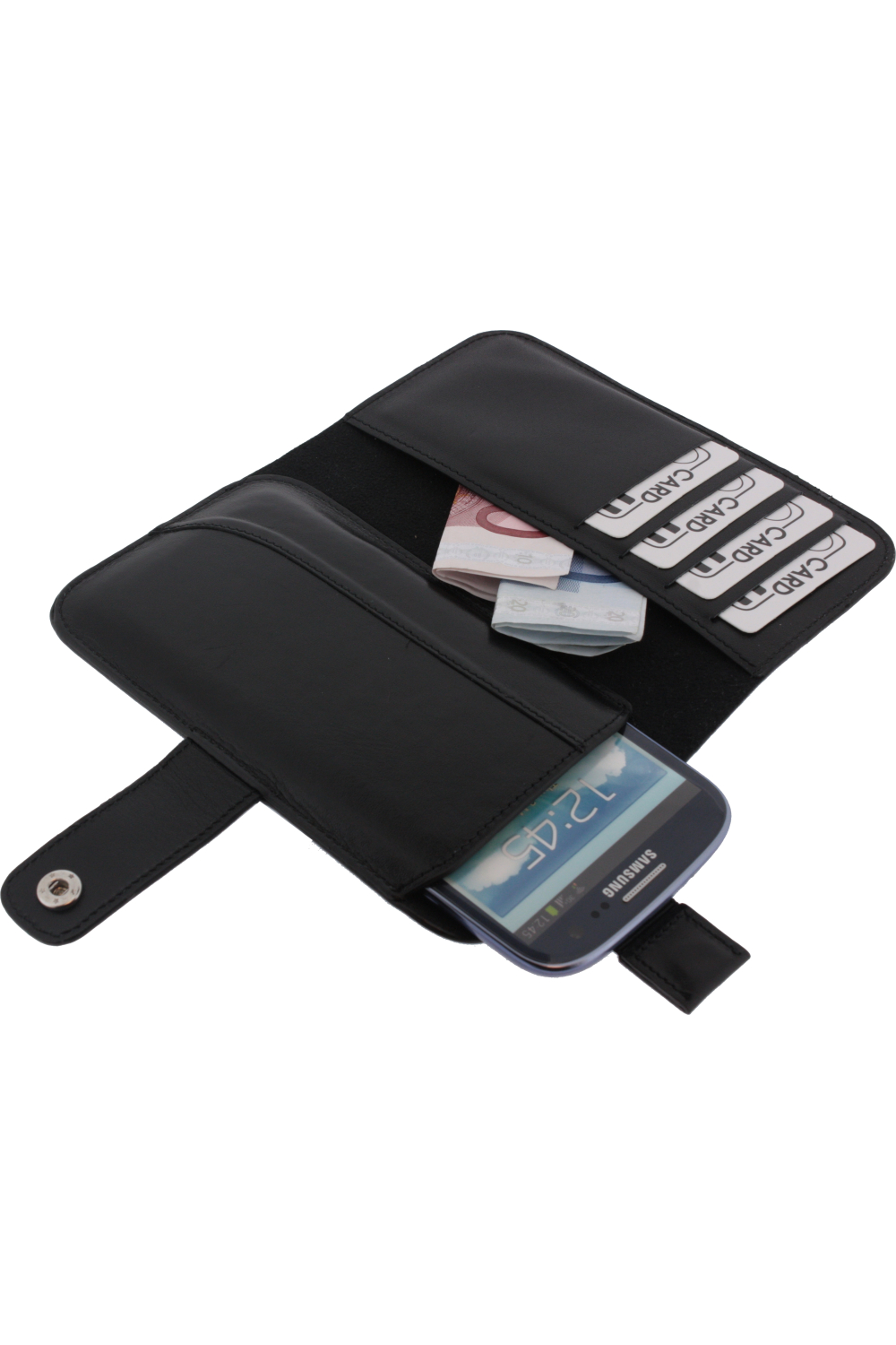 Senza Leather Wallet Slide Case Black Size Xxl - Afbeelding 5