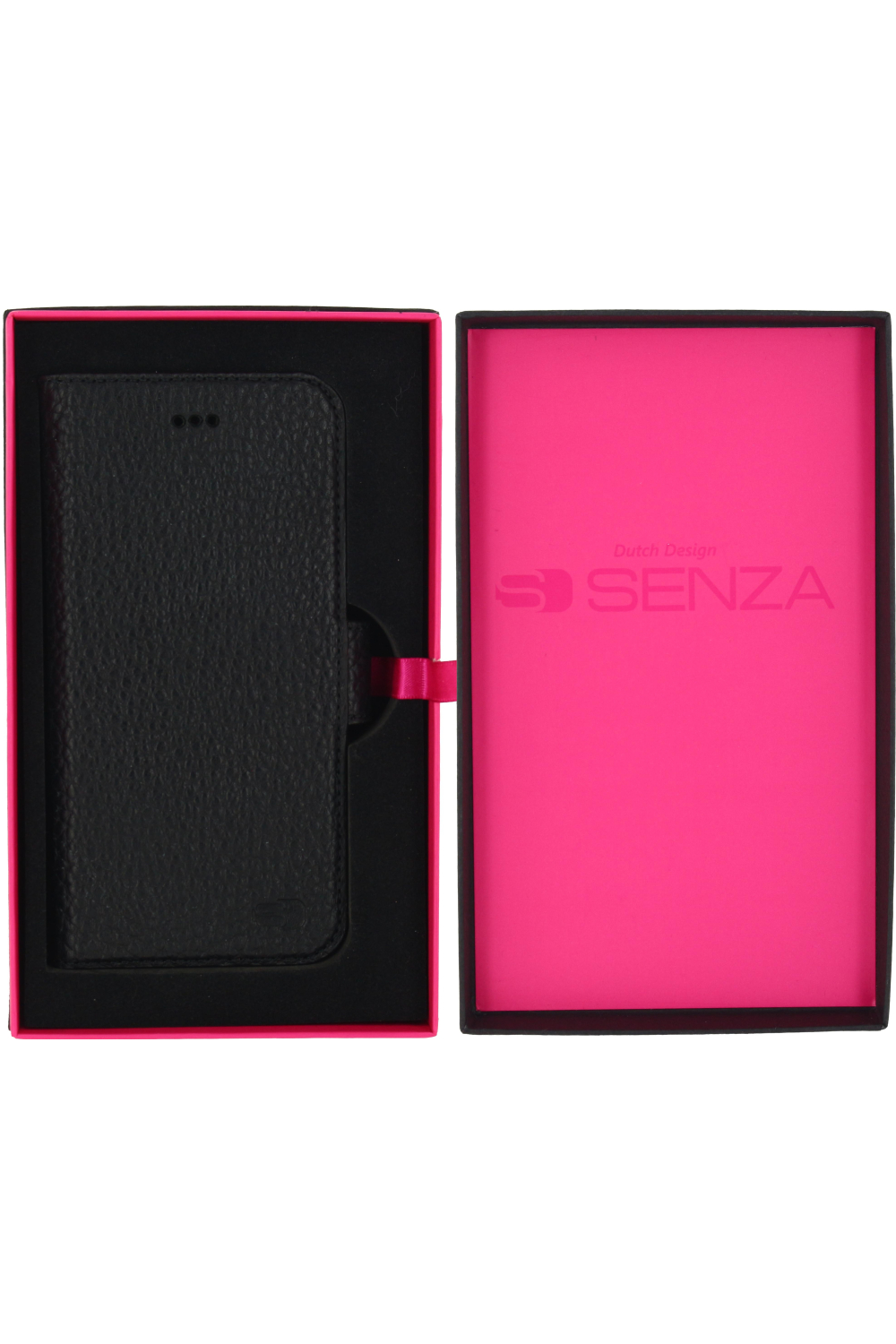 Senza Exquisite Leather Wallet Apple Iphone 6/6S Intense Black - Afbeelding 4