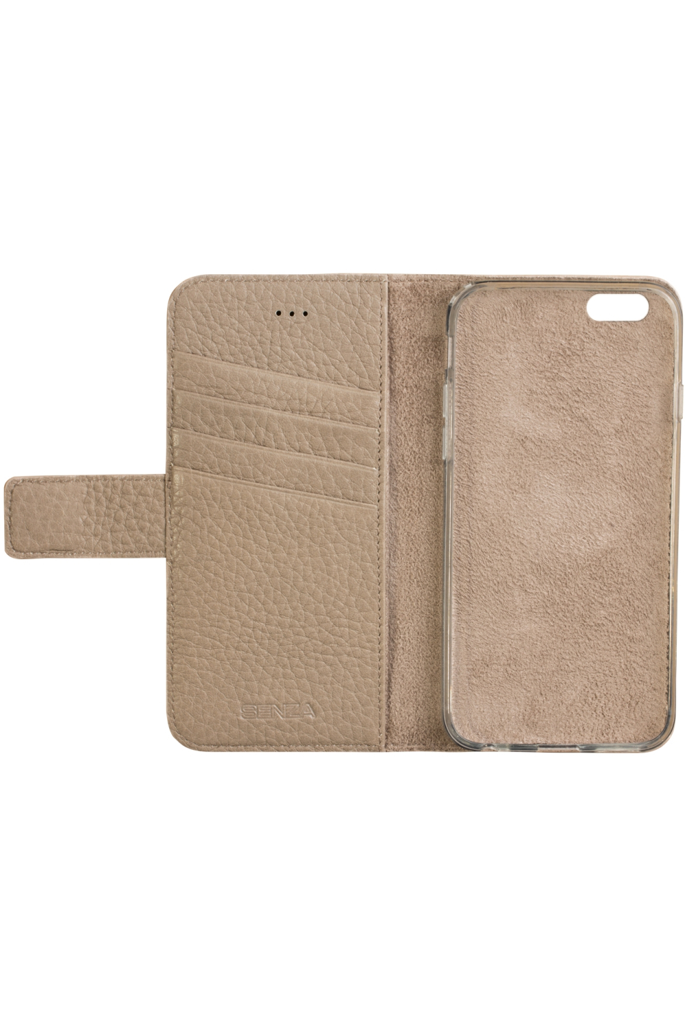 Senza Exquisite Leather Wallet Apple Iphone 6/6S Desert Taupe - Afbeelding 2