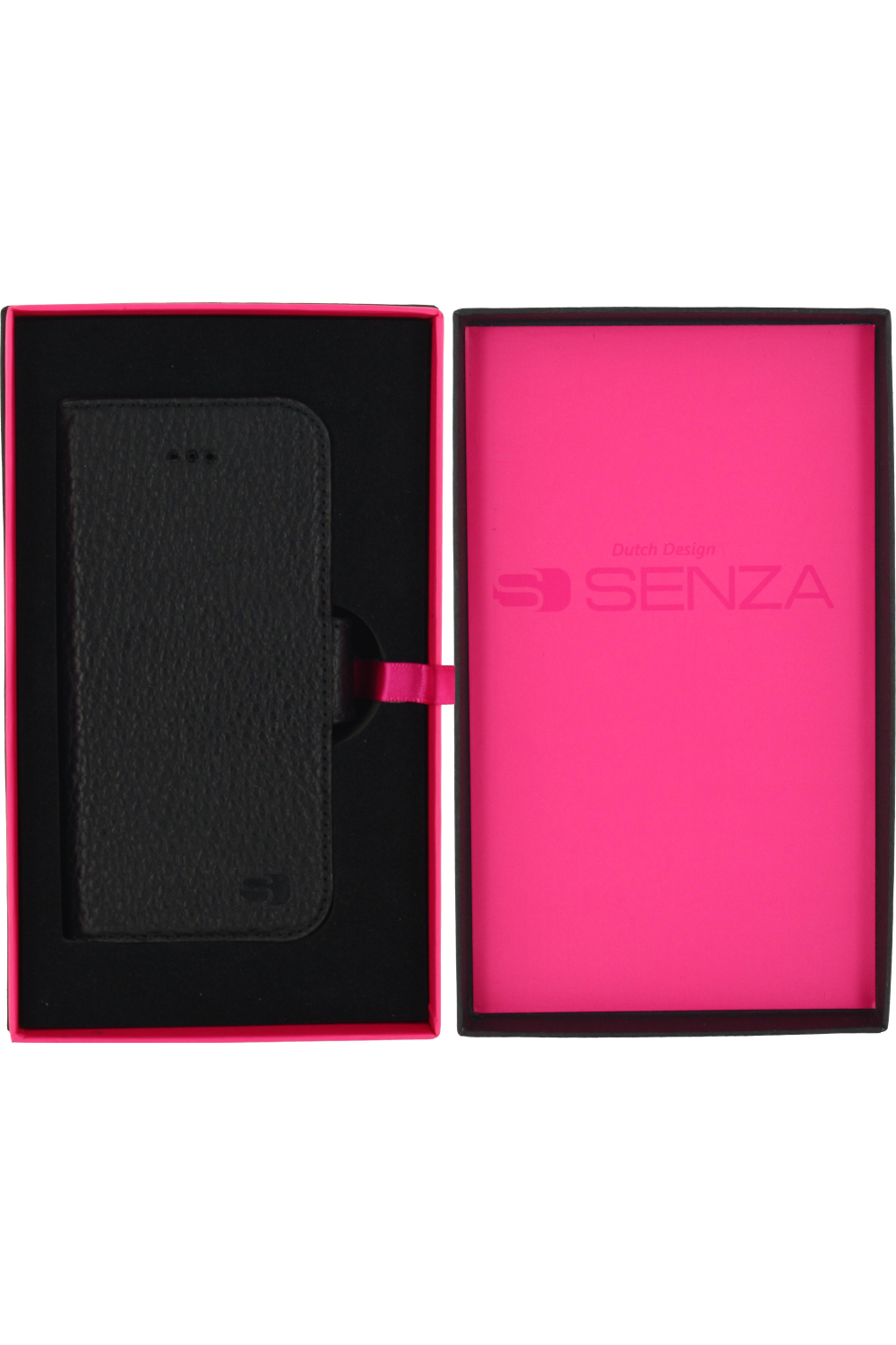 Senza Exquisite Leather Wallet Apple Iphone 5/5S/Se Intense Black - Afbeelding 4