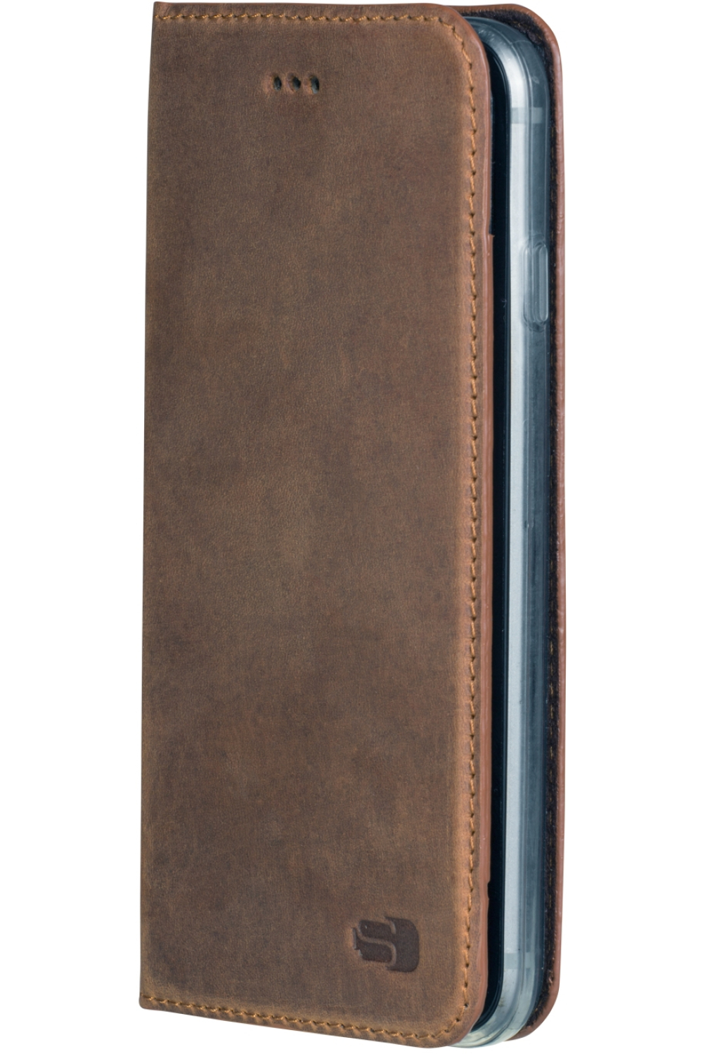 Senza Raw Leather Booklet Apple Iphone 6/6S Chestnut Brown