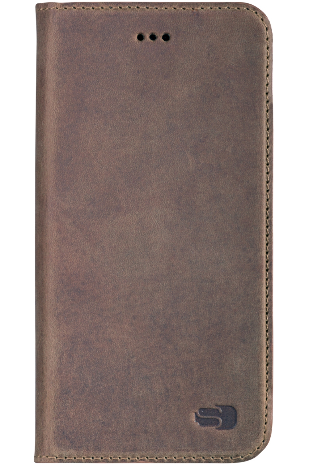 Senza Raw Leather Booklet Apple Iphone 6/6S Chestnut Brown - Afbeelding 2