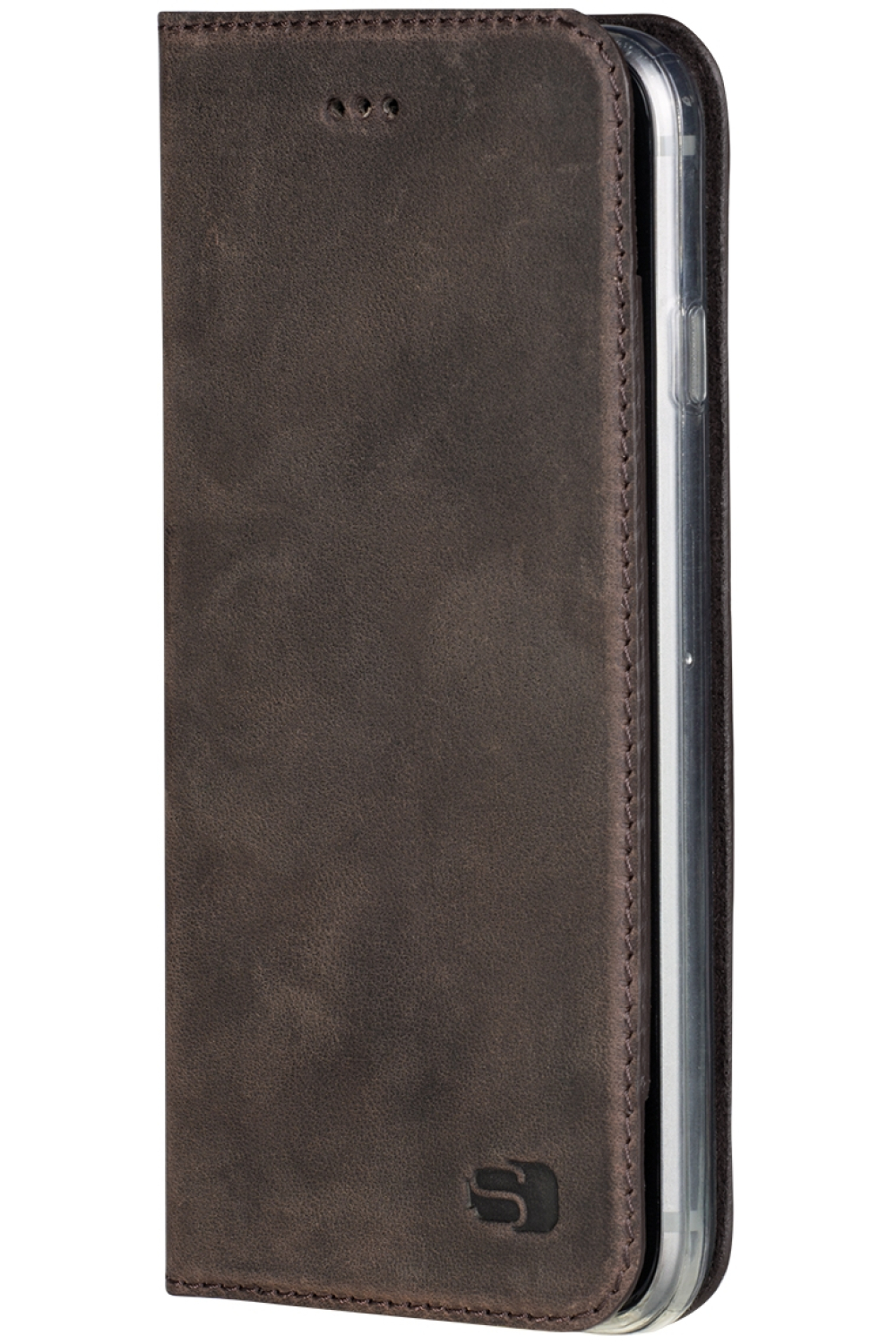 Senza Raw Leather Booklet Apple Iphone 6/6S Walnut Brown