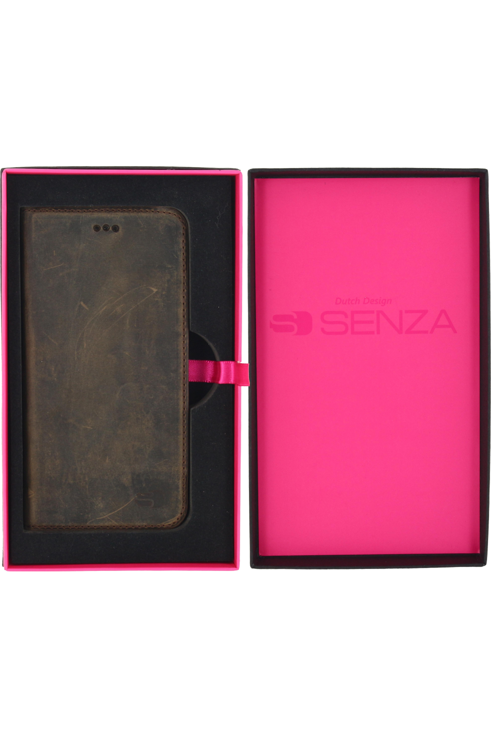 Senza Raw Leather Booklet Apple Iphone 6/6S Walnut Brown - Afbeelding 5