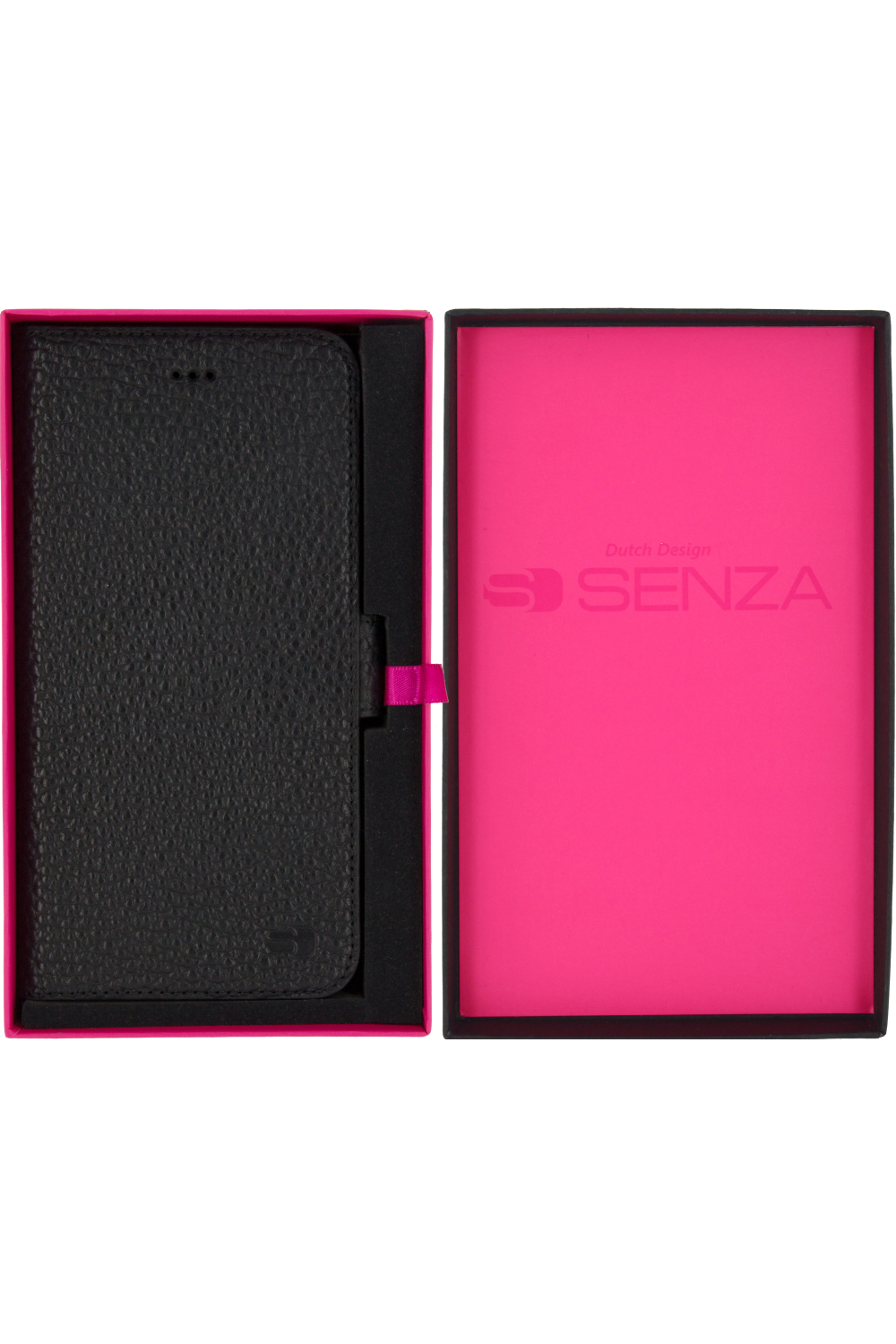 Senza Exquisite Leather Wallet Apple Iphone 7 Plus/8 Plus Intense Black - Afbeelding 3