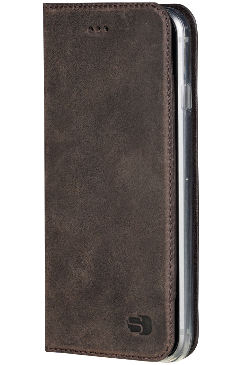 Senza Raw Leather Booklet Apple Iphone 7 Plus/8 Plus Walnut Brown