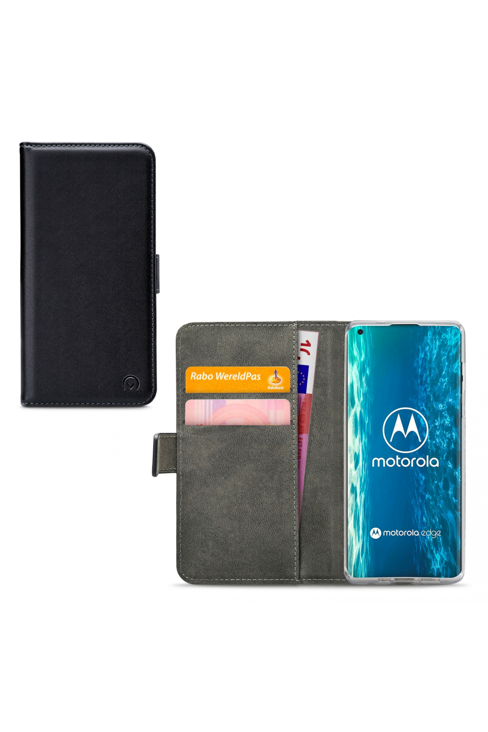 Mobilize Classic Gelly Wallet Book Case Motorola Edge Black