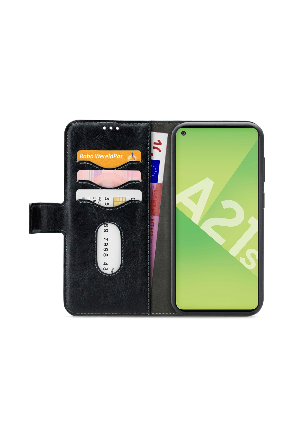 Mobilize 2In1 Gelly Wallet Case Samsung Galaxy A21S Black - Afbeelding 3