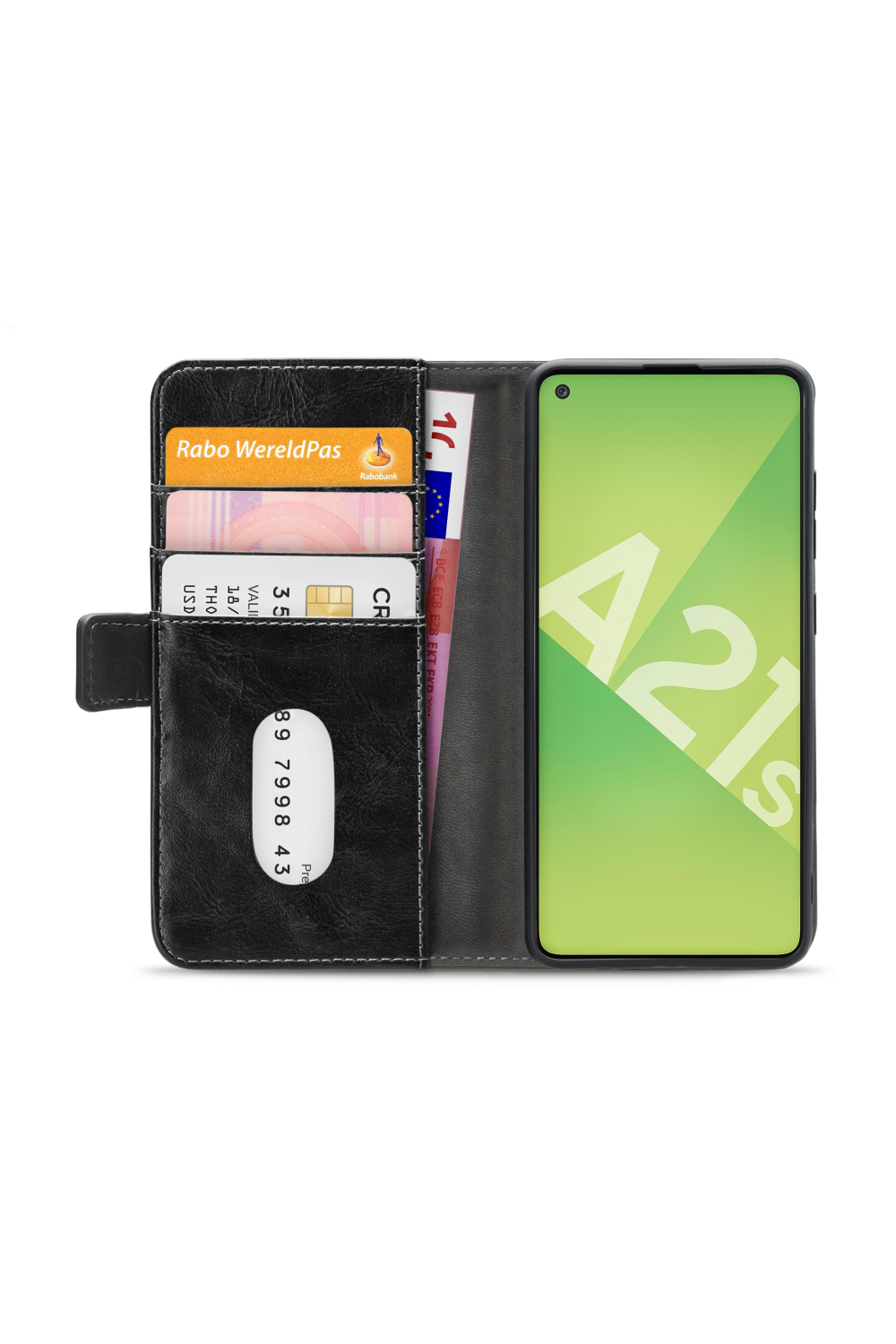 Mobilize Elite Gelly Wallet Book Case Samsung Galaxy A21S Black - Afbeelding 4
