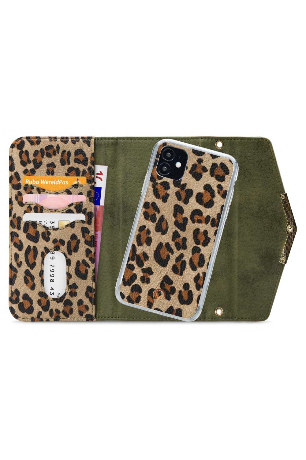 Mobilize 2In1 Gelly Clutch For Apple Iphone 12 Mini Green Leopard - Afbeelding 4