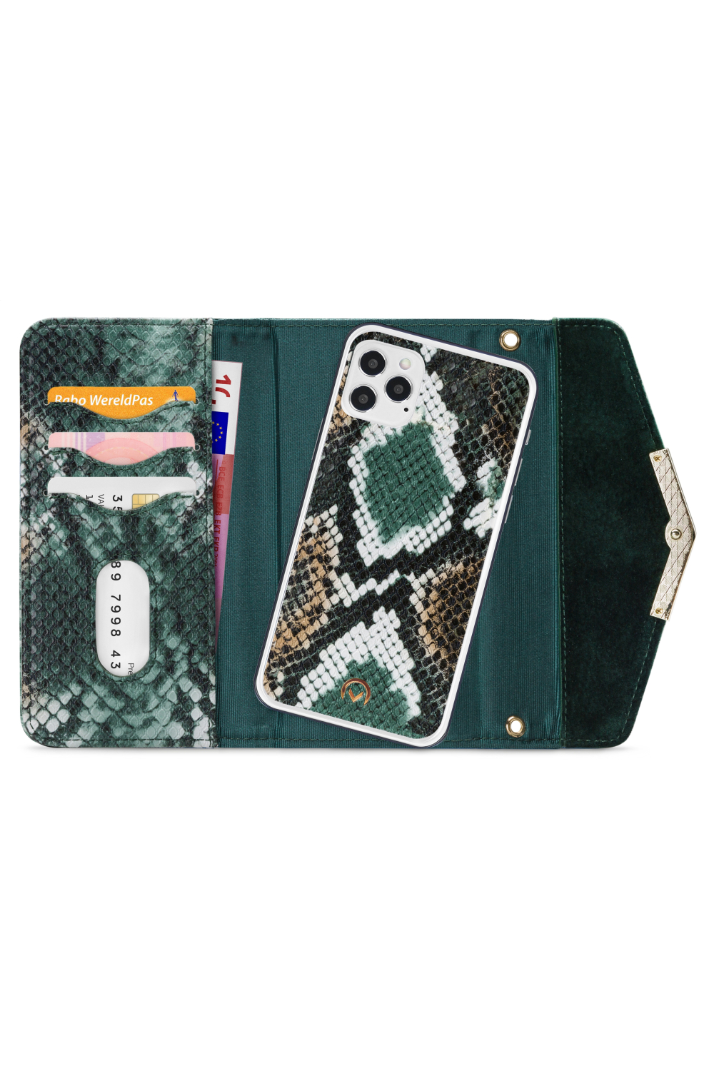 Mobilize 2In1 Gelly Velvet Clutch For Apple Iphone 12/12 Pro Green Snake - Afbeelding 4