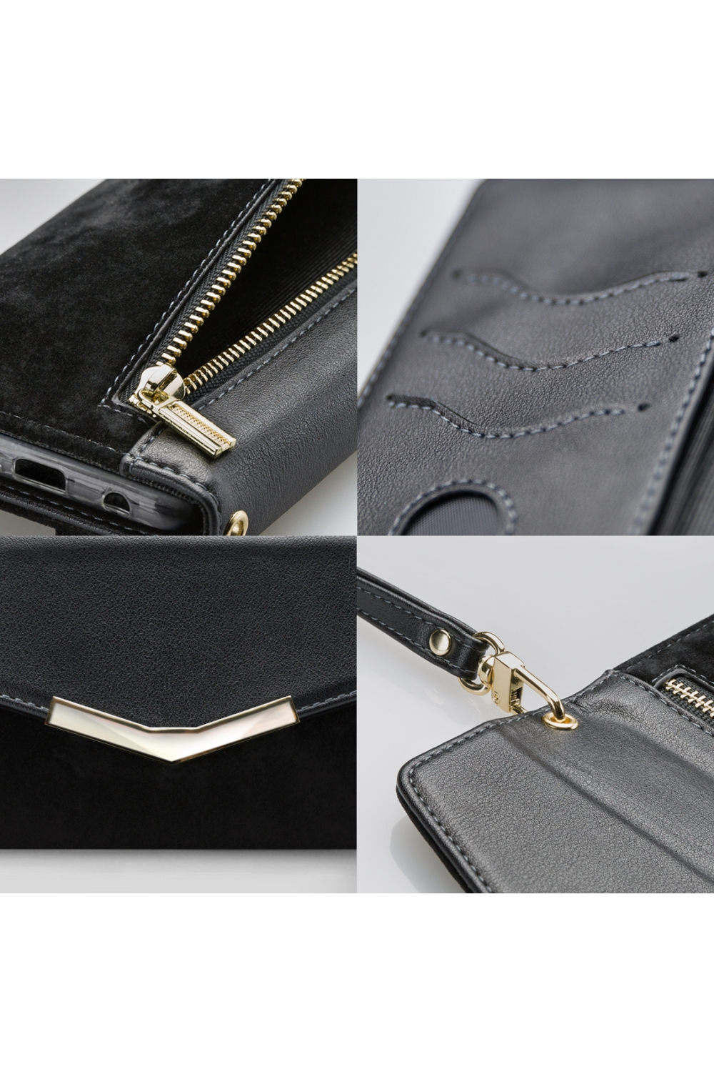 Mobilize 2In1 Gelly Velvet Clutch For Apple Iphone 12/12 Pro Deep Black - Afbeelding 7