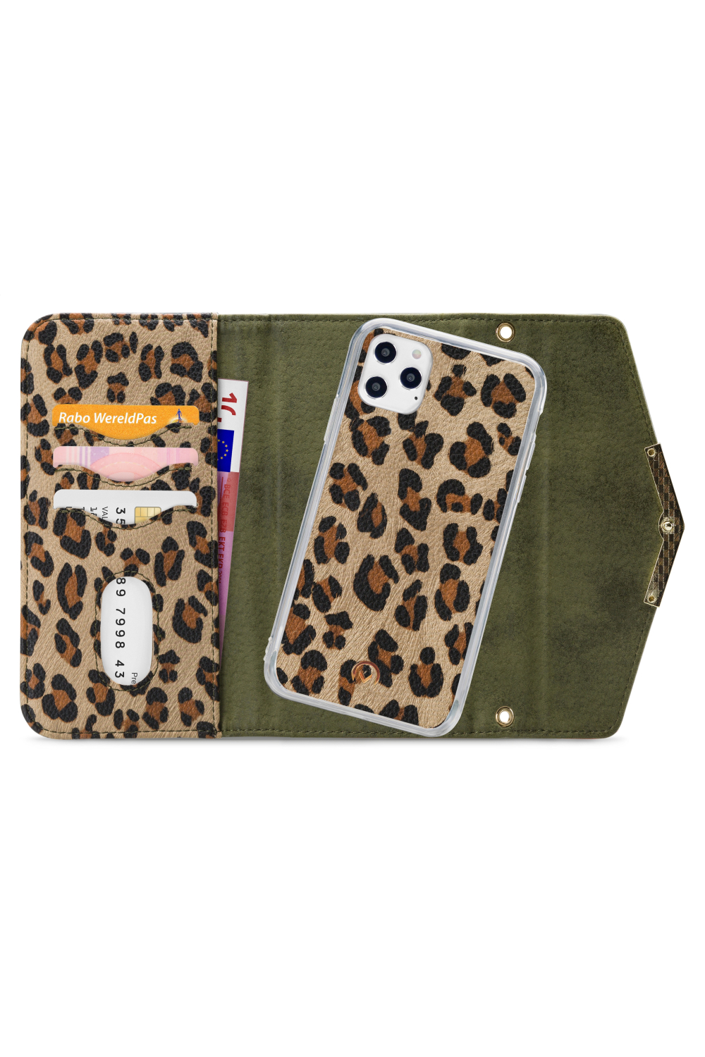 Mobilize 2In1 Gelly Clutch For Apple Iphone 12 Pro Max Green Leopard - Afbeelding 4