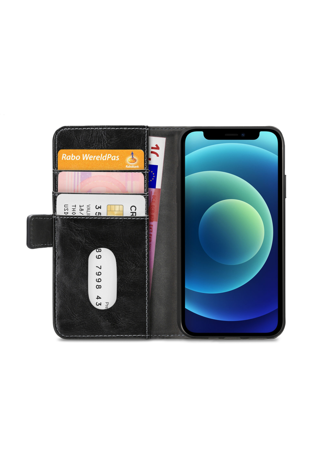 Mobilize Elite Gelly Wallet Book Case Apple Iphone 12 Mini Black - Afbeelding 4