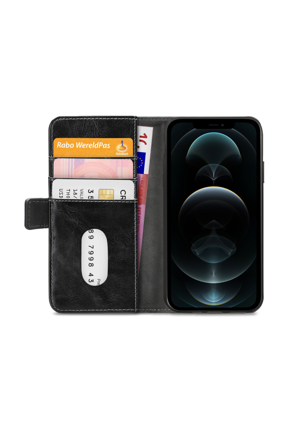 Mobilize Elite Gelly Wallet Book Case Apple Iphone 12 Pro Max Black - Afbeelding 4
