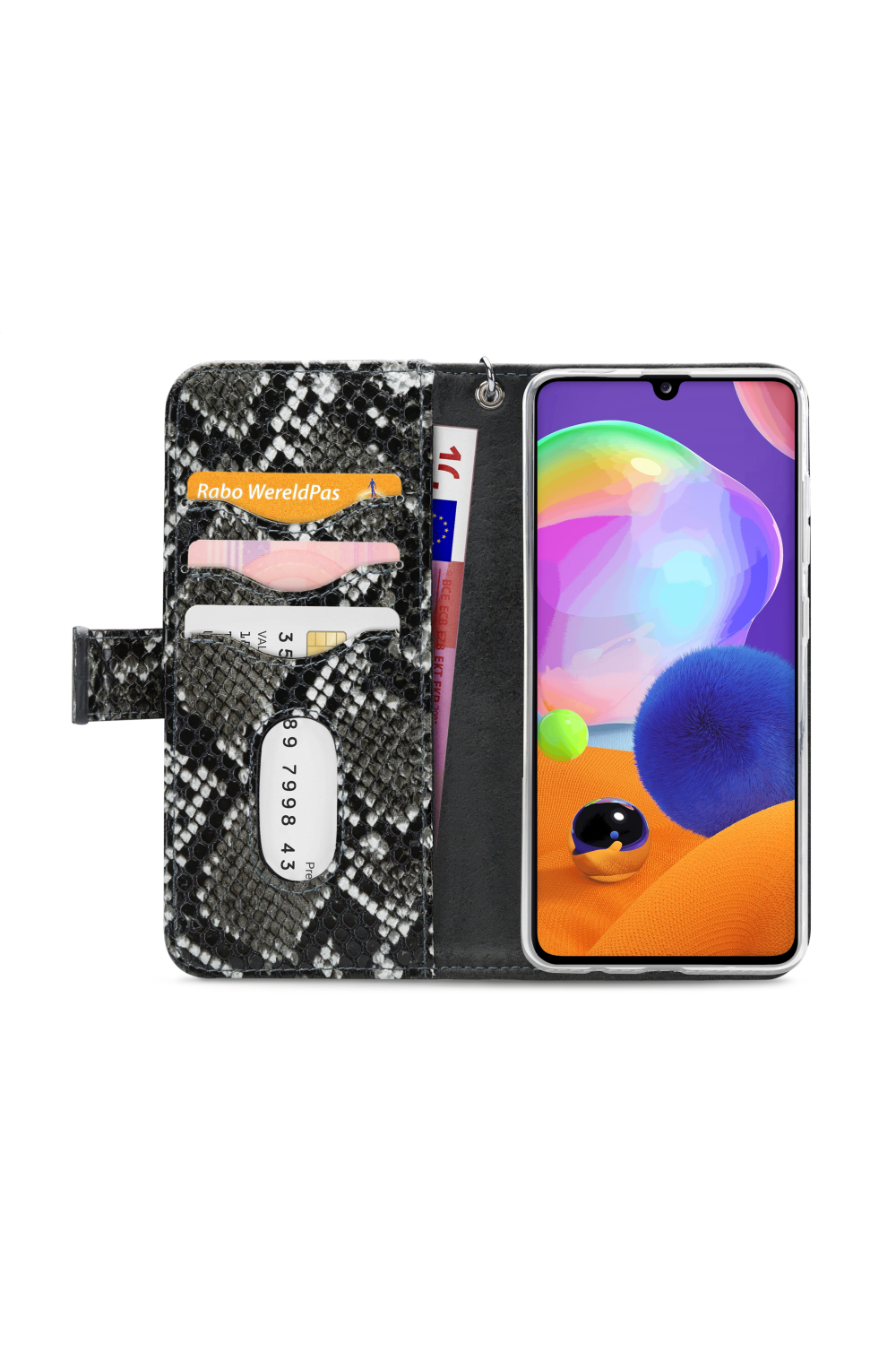 Mobilize 2In1 Gelly Zipper Case Samsung Galaxy A31 Black/Snake - Afbeelding 3