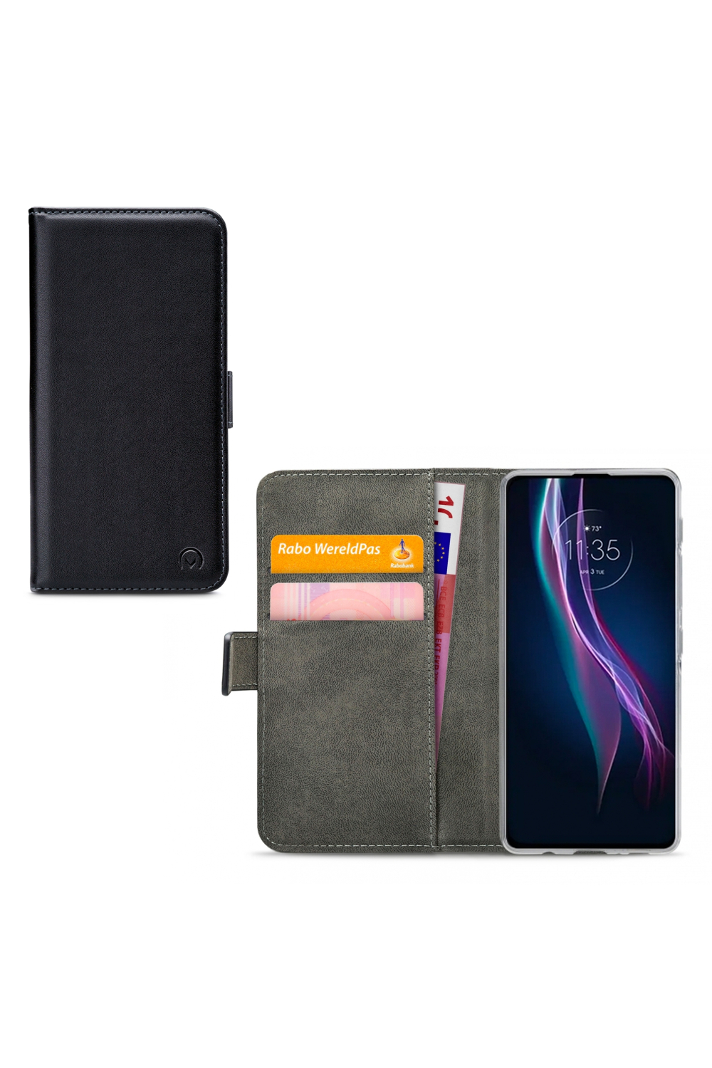 Mobilize Classic Gelly Wallet Book Case Motorola One Fusion+ Black
