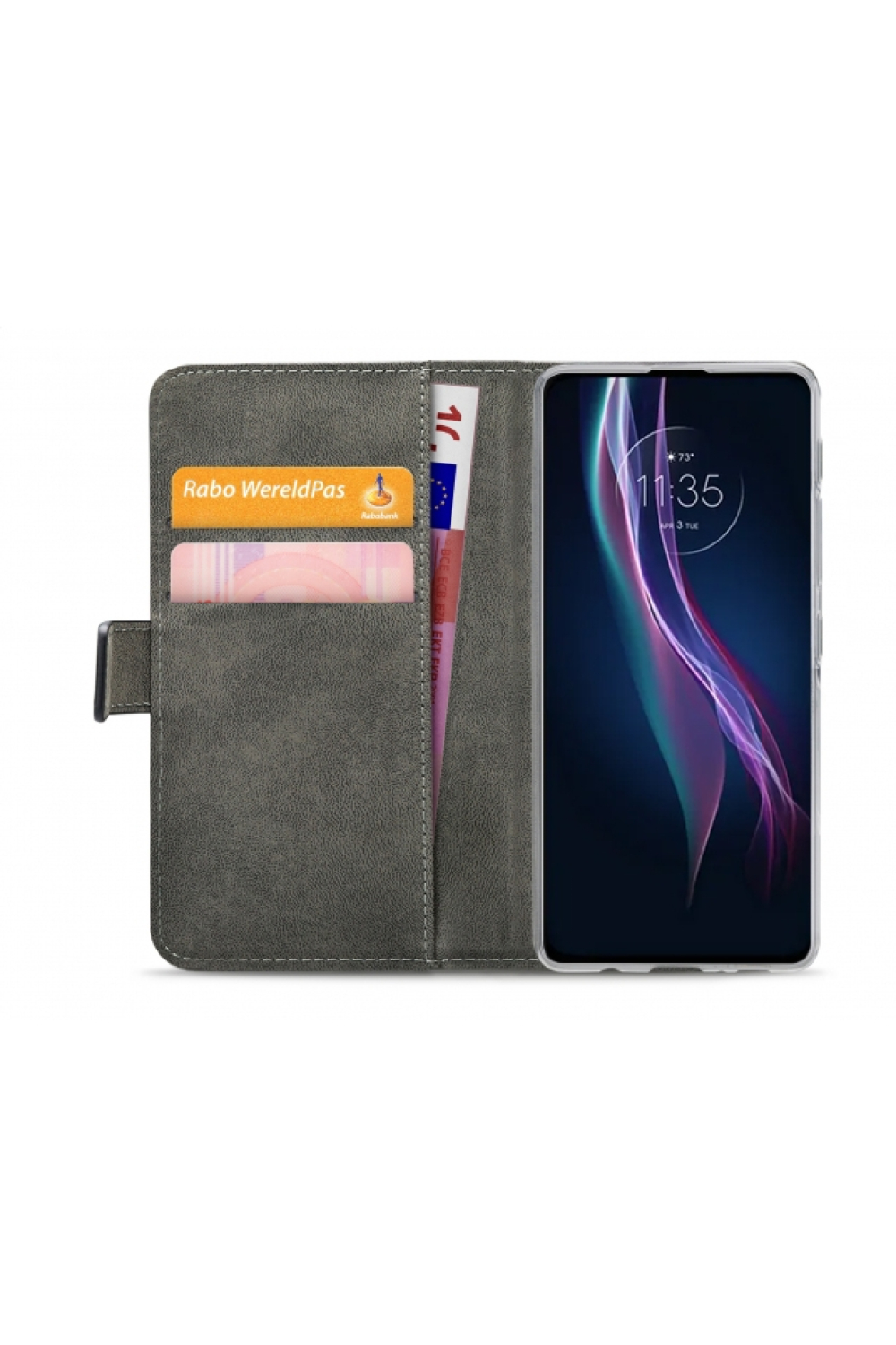 Mobilize Classic Gelly Wallet Book Case Motorola One Fusion+ Black - Afbeelding 4