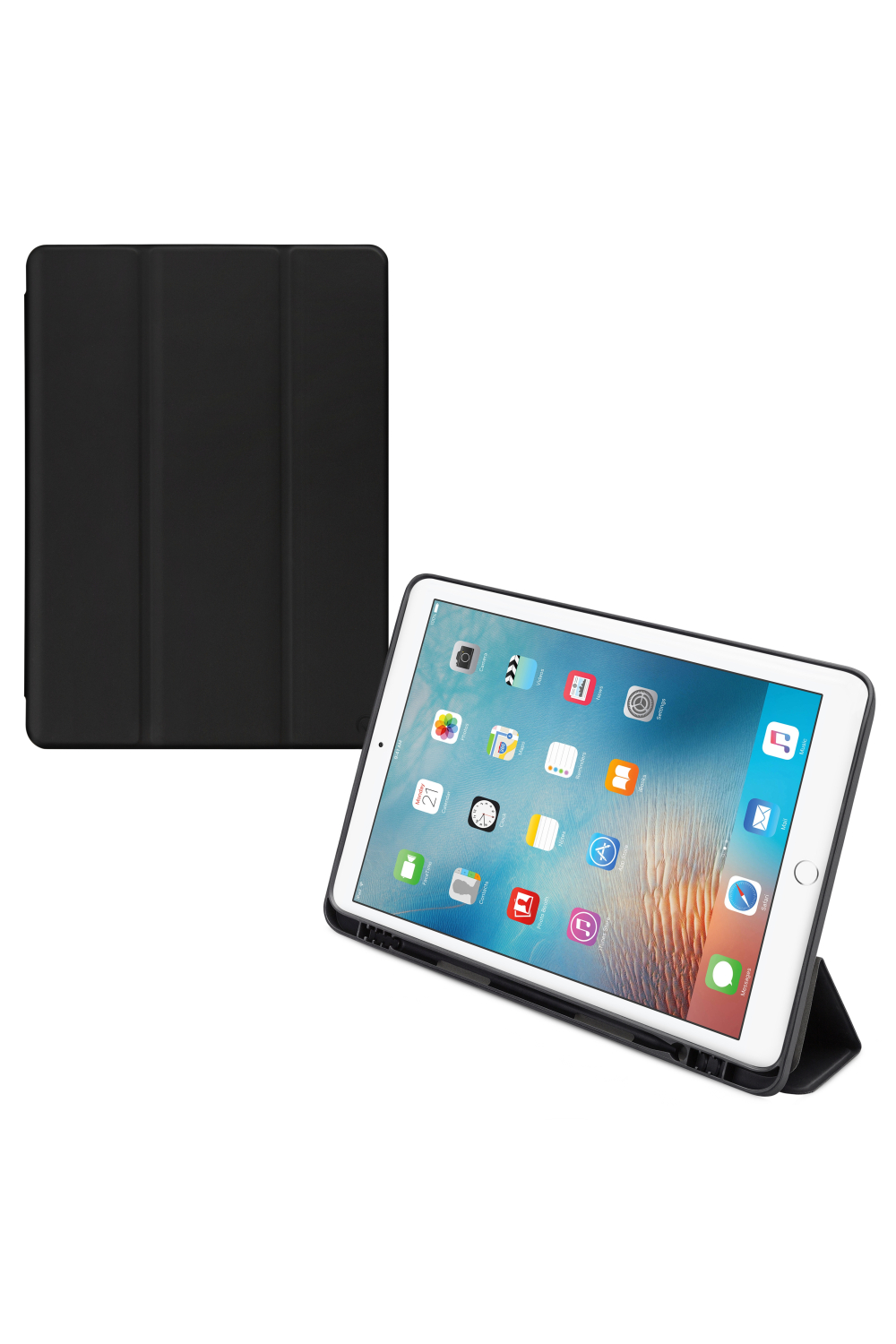 Mobilize Solid Folio Case For Apple Ipad 9.7 2017/2018/Air/Air 2/Pro 9.7 Black