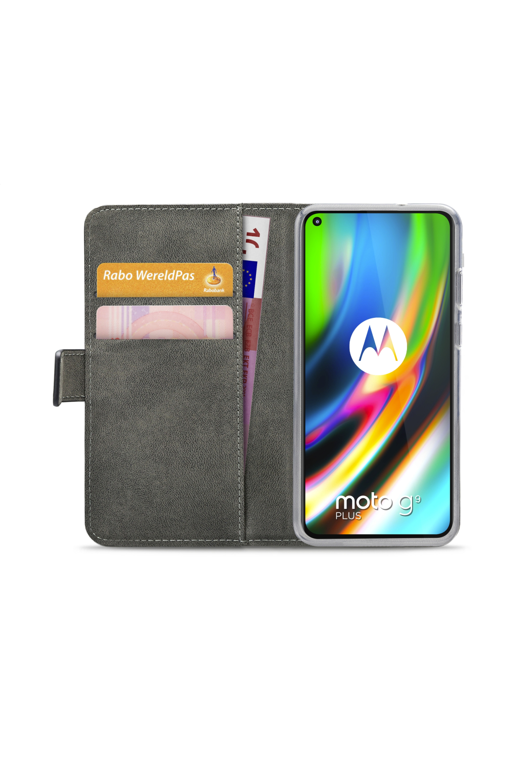 Mobilize Classic Gelly Wallet Book Case Motorola Moto G9 Plus Black - Afbeelding 4