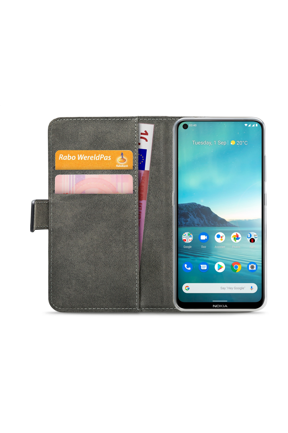 Mobilize Classic Gelly Wallet Book Case Nokia 3.4 Black - Afbeelding 4