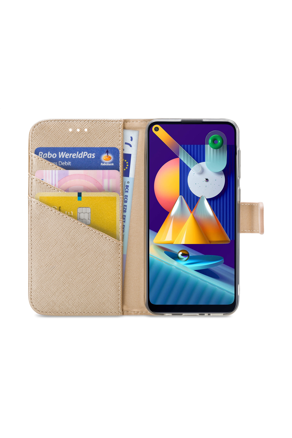 My Style Flex Wallet For Samsung Galaxy M11 Gold - Afbeelding 3