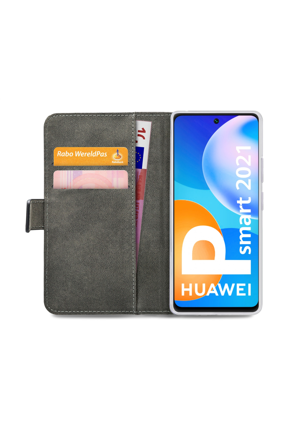 Mobilize Classic Gelly Wallet Book Case Huawei P Smart (2021) Black - Afbeelding 4