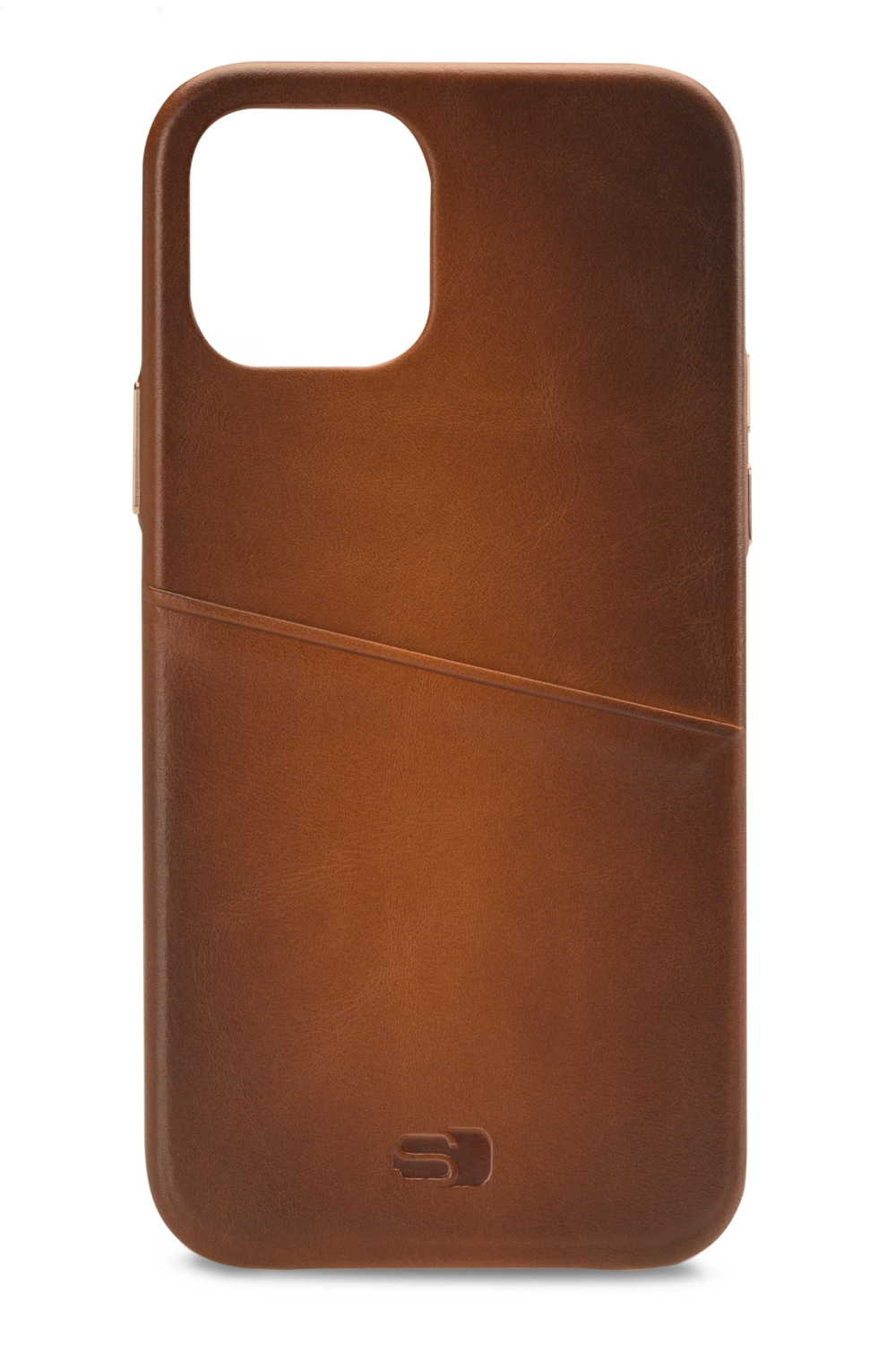 Senza Desire Leather Cover With Card Slot Apple Iphone 12 Mini Burned Cognac