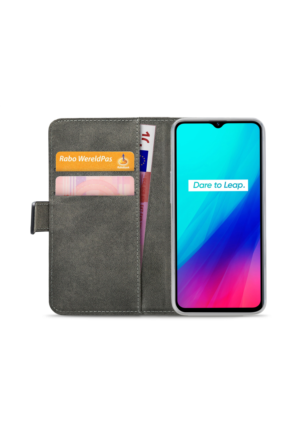 Mobilize Classic Gelly Wallet Book Case Realme C3 Black - Afbeelding 4