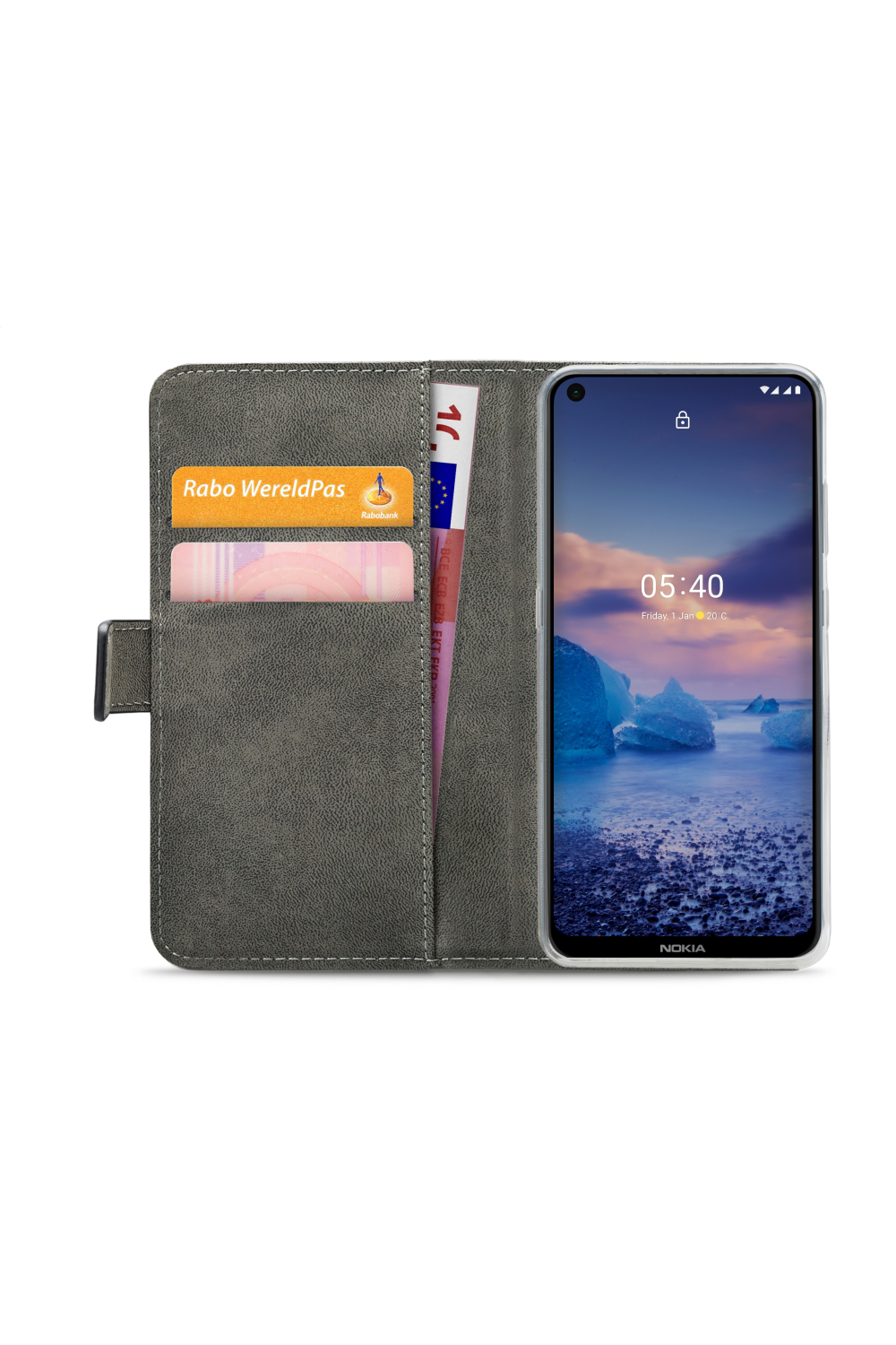 Mobilize Classic Gelly Wallet Book Case Nokia 5.4 Black - Afbeelding 4