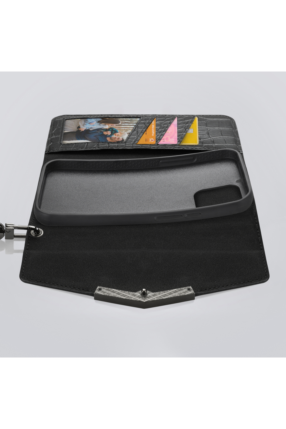 Mobilize 2In1 Elegant Magnet Clutch Apple Iphone 11 Pro Black Croco - Afbeelding 10