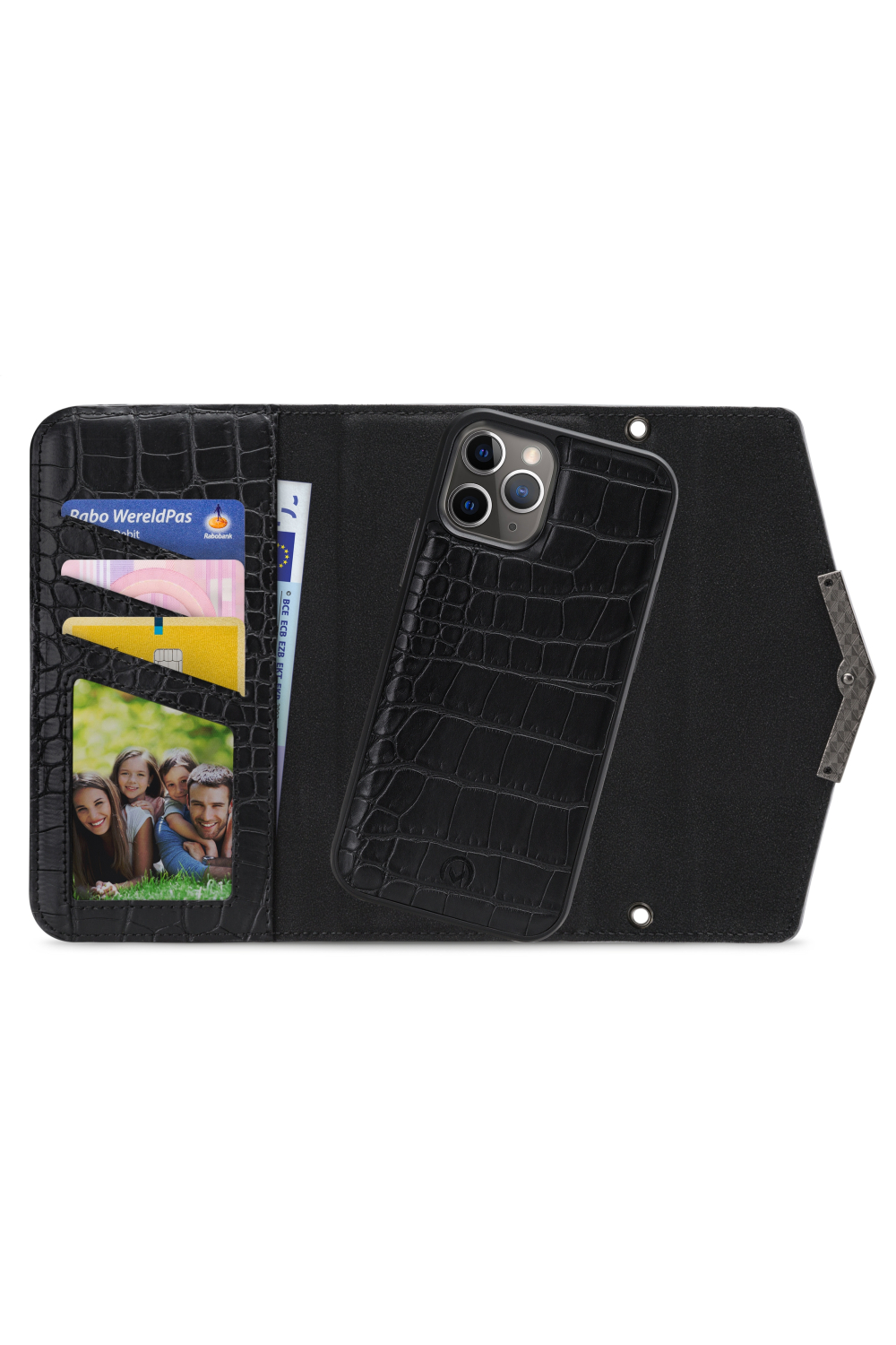 Mobilize 2In1 Elegant Magnet Clutch Apple Iphone 11 Pro Black Croco - Afbeelding 2